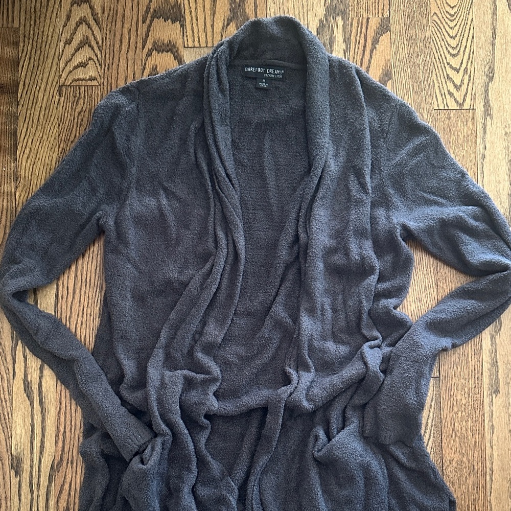 Barefoot Dreams Dark Gray Cozy Cardigan
